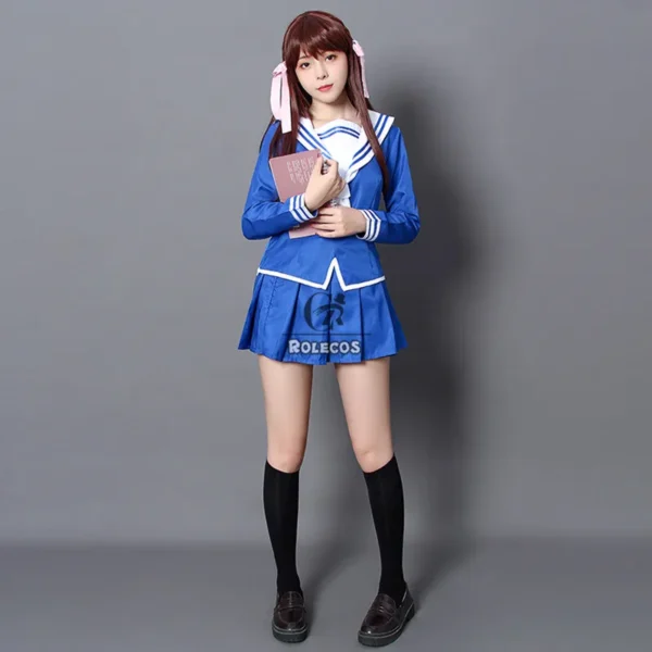 ROLECOS Anime Fruits Basket Cosplay Costume Tohru Honda Cosplay Christmas JK Girl School Uniform Women Sailor Costume Top Skirt - Image 2