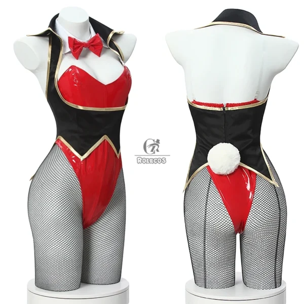 ROLECOS Anime Kakegurui Yumeko Jabami Cosplay Bunny Girl Costume Sexy Cosplay for Women Bunny Suit Jumpsuit Costume Halloween - Image 3