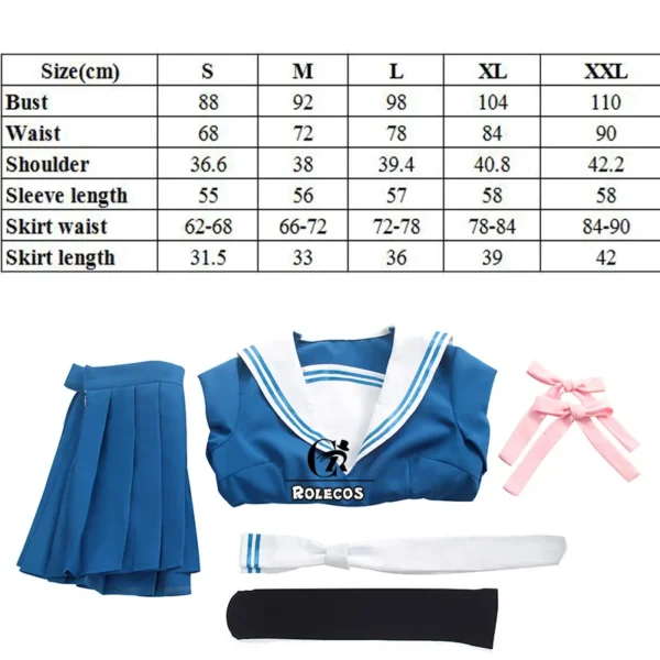 ROLECOS Anime Fruits Basket Cosplay Costume Tohru Honda Cosplay Christmas JK Girl School Uniform Women Sailor Costume Top Skirt - Image 6