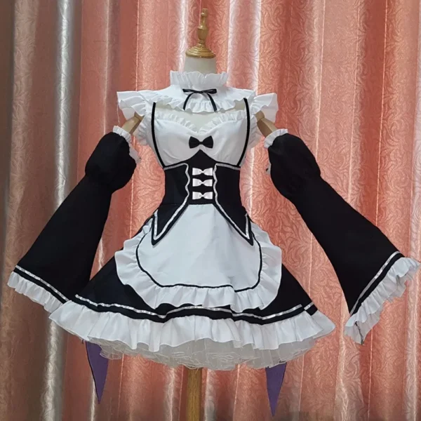 in stock Re:zero Kara Hajimeru Isekai Seikatsu Rem Ram Maid Cosplay Costumes Kawaii dresses Maid - Image 2