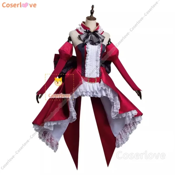 Tristan Cosplay Costume Fate/Grand Order Wig Red Hair Halloween Fancy Stage Performance Props Performance Red Dress - Image 4