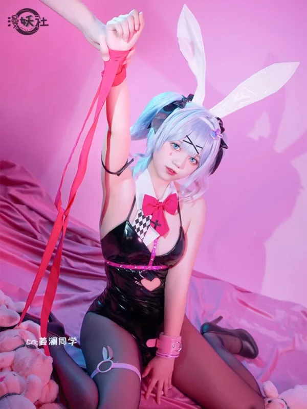 Cos Mikuu Rabbit Hole Black Leather Bunny Girl Sexy Cute Halloween Cosplay Costume Headdresses Clothes Bows girl - Image 7