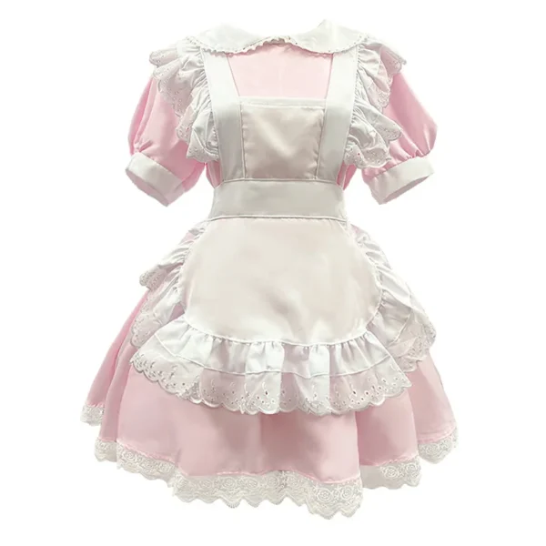 2024 New Sweet Maid Outfit Pink Lolita Cosplay Loli Maid Outfit Anime Cosplay Halloween Costumes for Women Anime Cosplay - Image 3