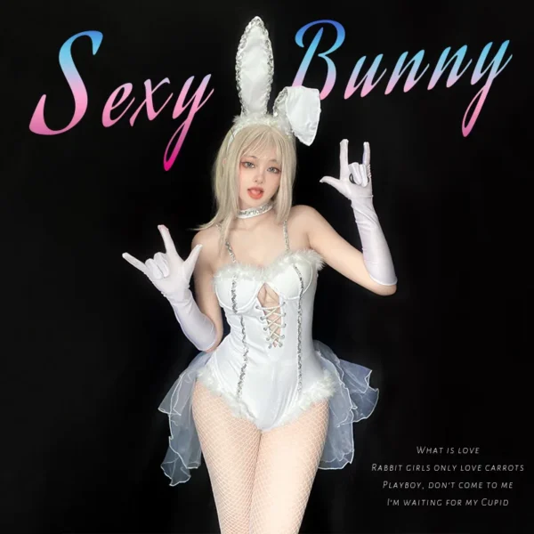 Sexy Easter Bunny Costume Bunny Costume Headwear Glove Suit Women Maid Halloween Costume Cosplay Costumes Women Sexy Cosplay - Image 2