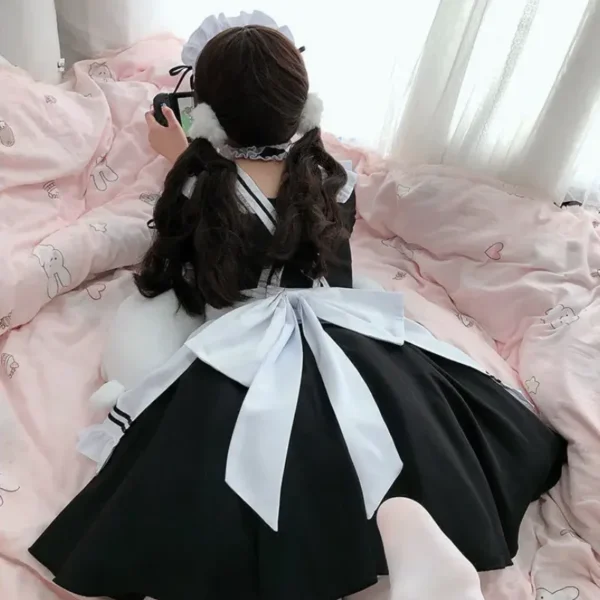 Black White Lolita Maid Costume Cosplay Costumes Cute Dress Sexy French Apron Uniform Cafe Maid Party Skirt Women's Clothing - Image 3