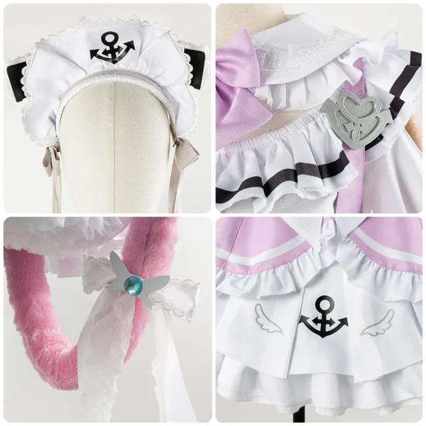 Minato Aqua Cosplay Costume VTuber 2024 New Pink Maid Sailor Nurse Dress Outfit Hololive Holo Vtuber Halloween Xmas - Image 6