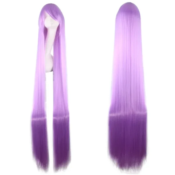 100cm Colourful Wig Long Staight Cosplay Anime Costume Party Wigs Synthetic Heat Resistant Wig - Image 4