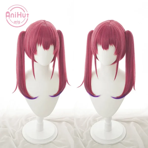 【AniHut】Youtuber Hololive Houshou Marine VTuber Red Cosplay Wigs SIX VER. Heat Resistant Synthetic Cosplay Hair Houshou Marine - Image 2