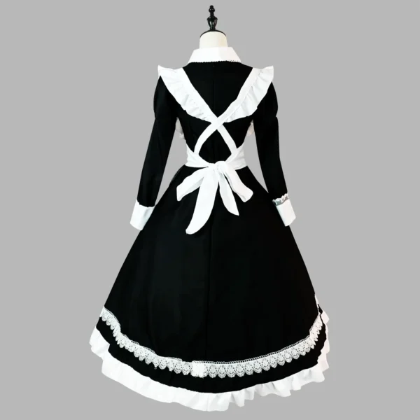 British Aristocracy Cosplay Costumes Women Plus Size Long Sleeve Maid Dress Japanese Kawaii Lace Waitress Coffee Maid Uniform - Image 6