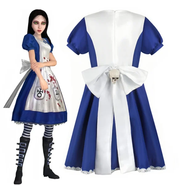 Anime Alice Princess Dress Maid Apron Dress Game Madness Returns Alice Cosplay Costume For Women Girls Halloween Party - Image 2