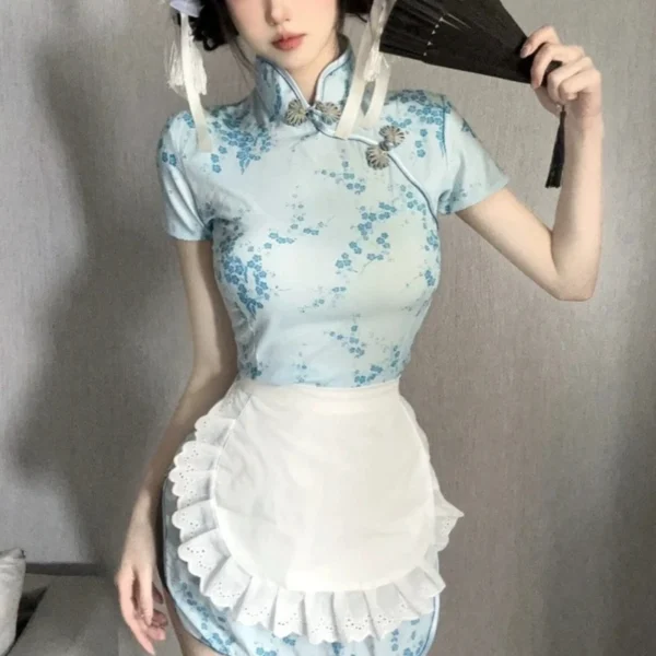 Ruffled White Aprons Women Waist Aprons Maid Cosplay Costume Half Apron Maid Cosplay Apron - Image 5