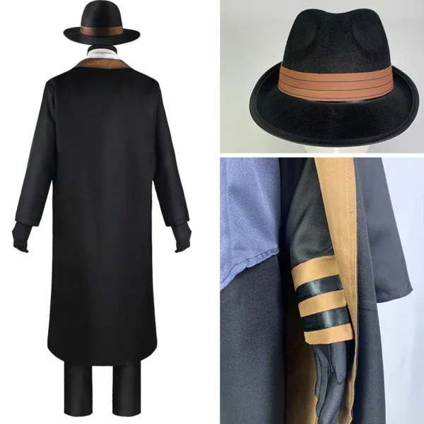 Nakahara Chuuya Cosplay Costume Include Hat Uniform Trench Coat Pants Big Size Outfits Halloween Party for Comic Con - Image 5