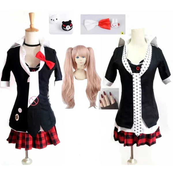 Danganronpa Cosplay Anime Junko Enoshima Emboitement Inushio Kimuchi Dangan Ronpa Trigger Happy Havoc Cosplay Costume