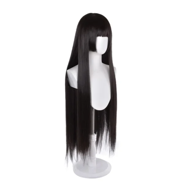 Cosplay Wig for Kakegurui Compulsive, Black Long Straight Synthetic Costume Wig for Halloween Party - Image 3