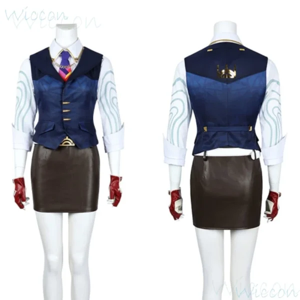 Female Chamber Vincent Fabron Cosplay Game VALORANT Cos Costume Props Sexy Dress Suit Shirt Gloves Glasses Party Play for Women - Image 3