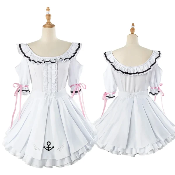 Minato Aqua Cosplay Costume VTuber 2024 New Pink Maid Sailor Nurse Dress Outfit Hololive Holo Vtuber Halloween Xmas - Image 4