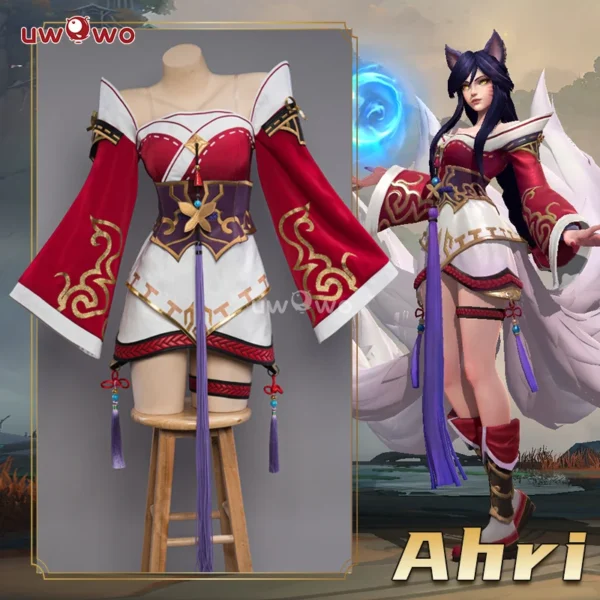 IN STOCK UWOWO League of Legends/LOL: Ahri Champion Nine Tails Wildd Riftt Game Cosplay Costume Ahri Halloween Cosplay - Image 2