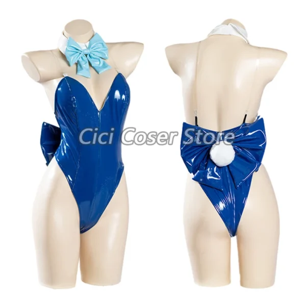 Blue Archive Cosplay Asuma Toki Costume Wig Bunny Girls Jumpsuit Cute Rabbit Ears Halloween Party Bodysuit with Bowknot Tail - Image 2