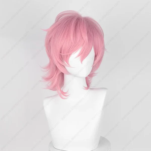 Anime Ayato Yuri Cosplay Wig 36cm Pink Short Wigs Heat Resistant Synthetic Hair - Image 3