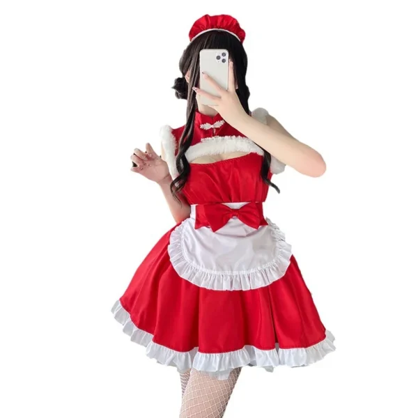 Two Yuan Maid Costume Cute Maid Halloween Lolita Dress Lolita Cosplay Costume Ordinary Stage Costume Halloween Dress Catwoman - Image 6