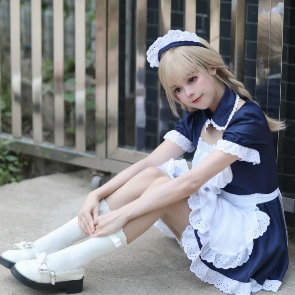 Original Akihabara Japanese Cute Maid Costume Classic Maid Costume COSPLAY Costume Halloween Costumes for Women - Image 3