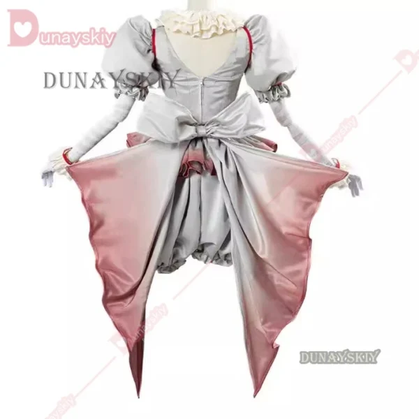 Movie Clown Pennywise Cosplay Costume Halloween Girls Outfit Horror Lolita Dress Up Women Fantasy Dress Carnival Party Full Set - Image 5