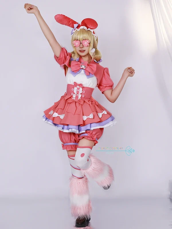 Lily Barrier Cosplay Game Identity V Cheerleader Cosplay Costume Party Uniform Pink Dress Carnival Anime Role Play Suits - Image 3