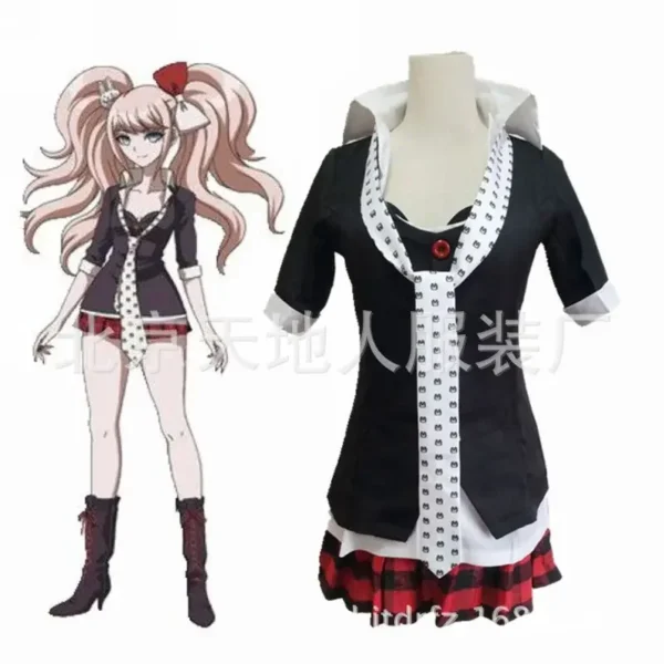 Danganronpa Cosplay Anime Junko Enoshima Emboitement Inushio Kimuchi Dangan Ronpa Trigger Happy Havoc Cosplay Costume - Image 3