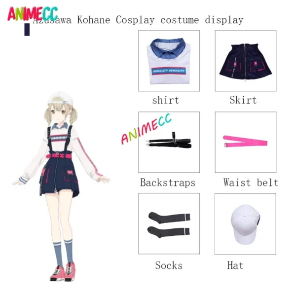 ANIMECC in Stock S-3XL Azusawa Kohane Project Sekai Cosplay 3rd Anniversary New Uniform Halloween Party Outfits for Women - Image 5