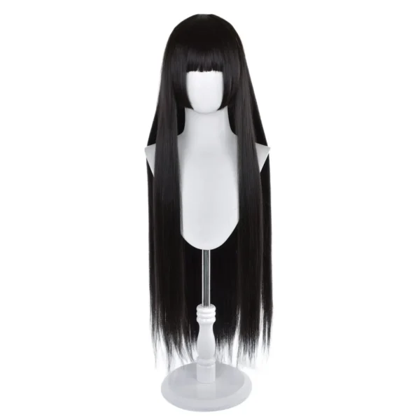 Cosplay Wig for Kakegurui Compulsive, Black Long Straight Synthetic Costume Wig for Halloween Party - Image 5