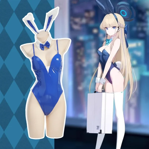 Anime Blue Archive Bunny Girl Sexy Cosplay Costume Lingerie Bodysuit Uniform Suit Women Halloween Anime Game Rabbit Role Play - Image 9