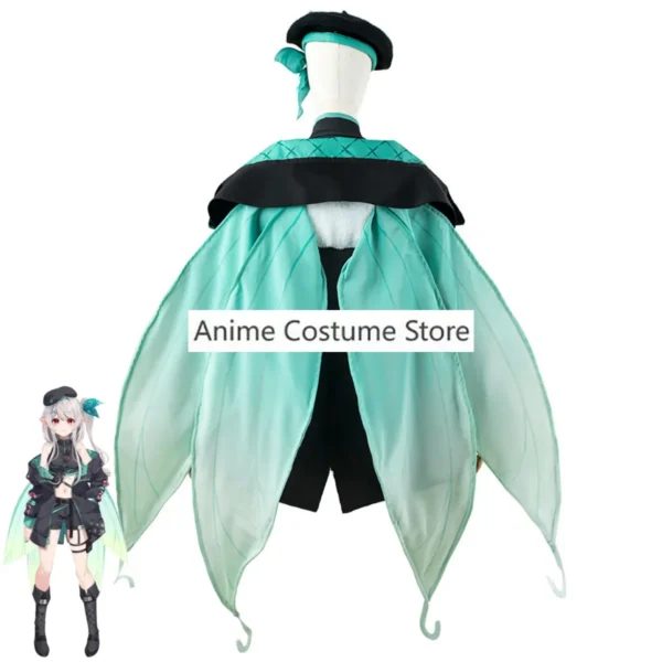 YouTuber VTuber Pomu Rainpuff NIJISANJI EN LazuLight Cosplay Costume Wig Wing Anime Sexy Woman Tactical Clothing Halloween Suit - Image 5