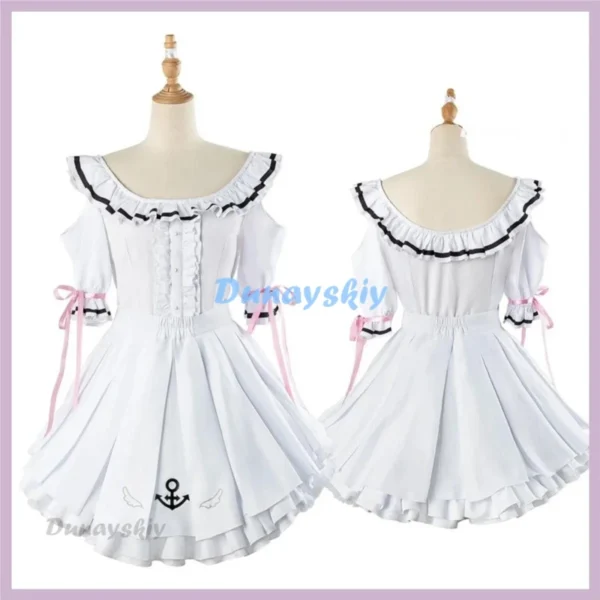 Virtual YouTuber Minato Aqua Cosplay Costume VTuber Hololive Wig Kitty Maid Dress Lolita Woman Sexy Lovely Kawaii Carnival Suit - Image 5