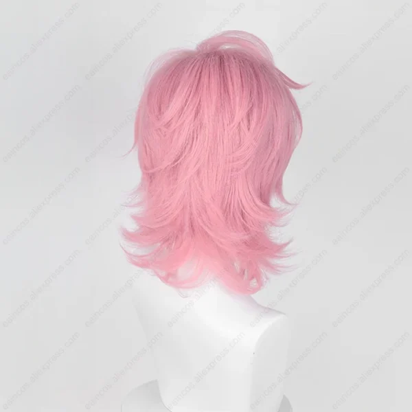 Anime Ayato Yuri Cosplay Wig 36cm Pink Short Wigs Heat Resistant Synthetic Hair - Image 5