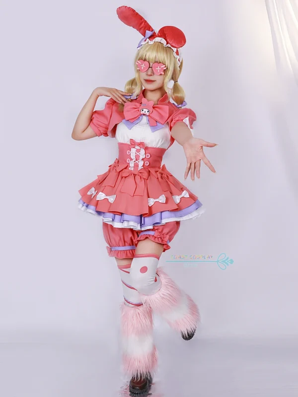 Lily Barrier Cosplay Game Identity V Cheerleader Cosplay Costume Party Uniform Pink Dress Carnival Anime Role Play Suits - Image 2