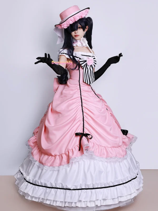 Anime Black Butler Kuroshitsuji Ciel Phantomhive Cosplay Sleeveless Lace Maid Cut Full Dress Uniform Outfit Princess Costumes - Image 4