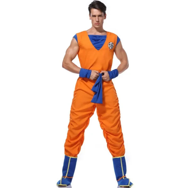 Adult Man Halloween Japanese Anime Son Goku Cosplay Costume Superheroes Role Play Orange Jumpsuit Fancy Dress Up - Image 5