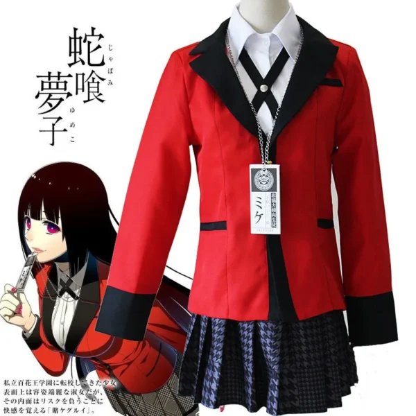 Anime Kakegurui Jabami Yumeko Cosplay Costume Halloween Sayaka Compulsive Gambler Japanese School Girls JK Uniform Halloween Cos - Image 2