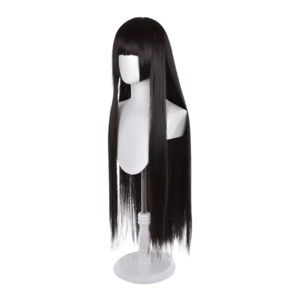 Cosplay Wig for Kakegurui Compulsive, Black Long Straight Synthetic Costume Wig for Halloween Party - Image 2