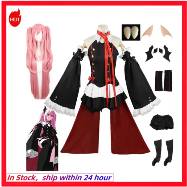 Seraph Of The End Krul Tepes Cosplay Costume Uniform Anime Owari no Seraph Witch Vampire Curl tepes Clothes For Women - Image 6