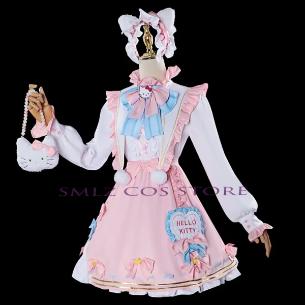 Anime Emma Woods Cosplay Game Identity V Cosplay Costume Gardener Kawaii DRESSES Bag Accessories Wig Set Party Outfit for Women - Image 5