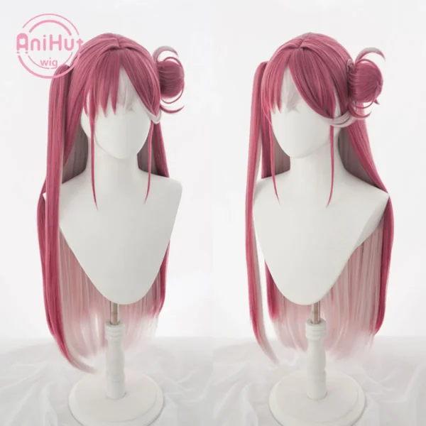 【AniHut】Youtuber Hololive Houshou Marine VTuber Red Cosplay Wigs SIX VER. Heat Resistant Synthetic Cosplay Hair Houshou Marine - Image 3