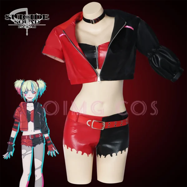 Harley Quinn Cosplay Costume The Joker Carnival Uniform Wig Anime Halloween Costumes Women Game - Image 2