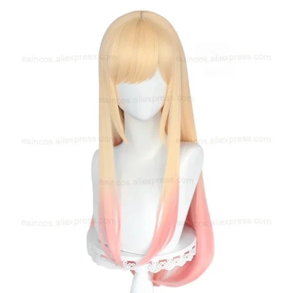 Anime Marin Kitagawa Cosplay Wigs 80cm Long Straight Pink Dyed Gradient Heat Resistant Synthetic Hair - Image 6