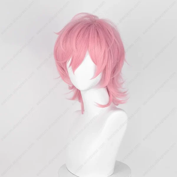 Anime Ayato Yuri Cosplay Wig 36cm Pink Short Wigs Heat Resistant Synthetic Hair - Image 4