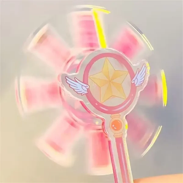 Card Captor Sakura Magic Wand Keychain Cartoon Cute Rotate Card Acrylic Pendant Cosplay Prop Anime Peripheral Backpack Pendant - Image 2