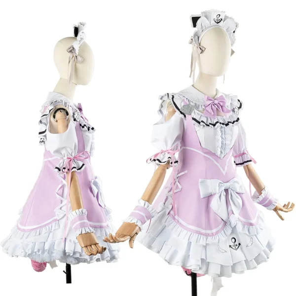 Minato Aqua Cosplay Costume VTuber 2024 New Pink Maid Sailor Nurse Dress Outfit Hololive Holo Vtuber Halloween Xmas - Image 2