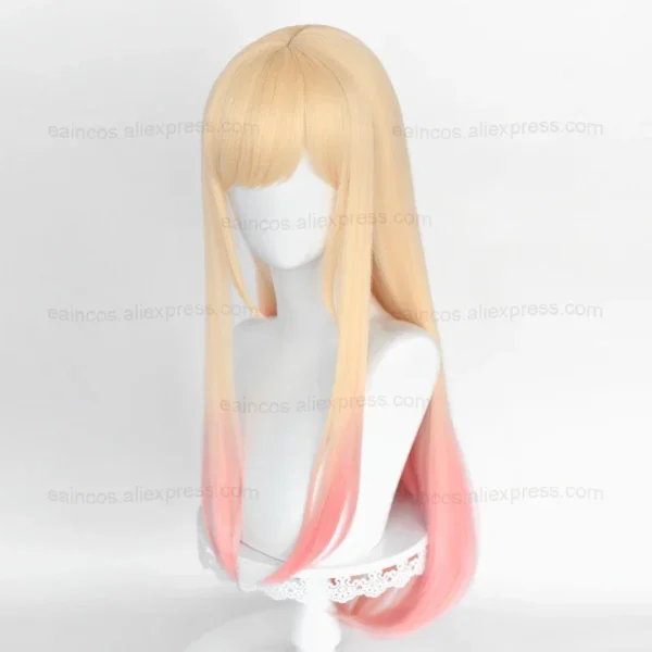 Anime Marin Kitagawa Cosplay Wigs 80cm Long Straight Pink Dyed Gradient Heat Resistant Synthetic Hair - Image 4