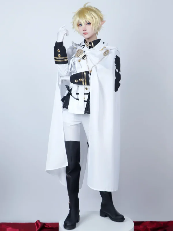 Anime Seraph of The End Hyakuya Mikaela Cosplay Costume Hyakuya Mikaela Suit Uniform Halloween Party Role Play Outfit for Men - Image 4