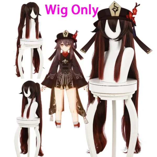 2024 CN Costume Uniform Wig Cosplay Anime Game Genshin Impact Hutao Cosplay Hu Tao Chinese Style Halloween Costumes For Women - Image 6